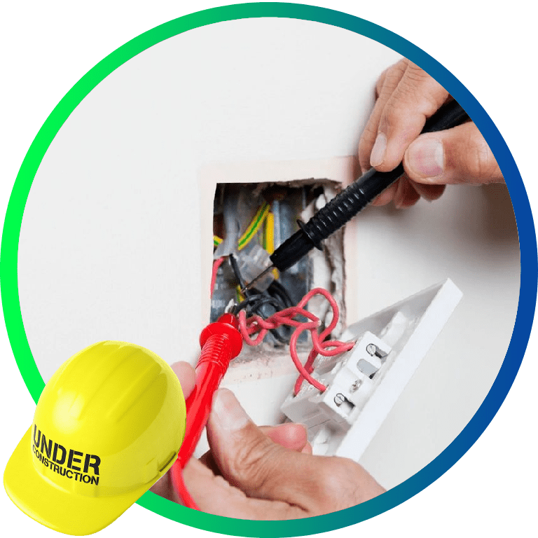 An electrician fixing the switch